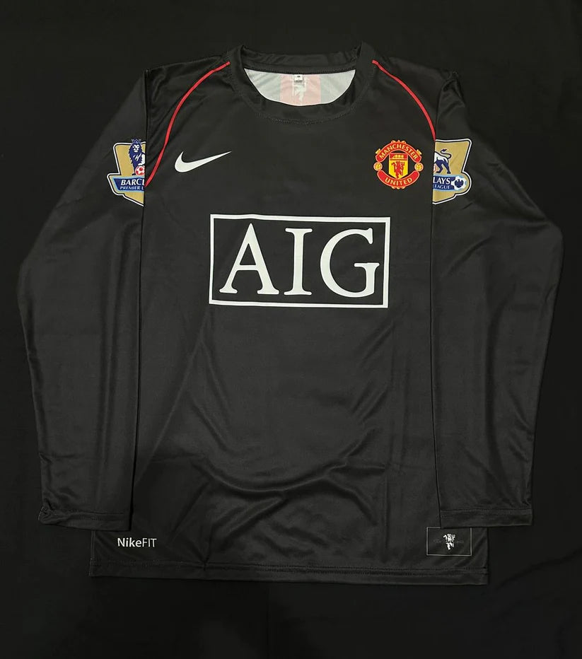 MAN UNITED 2007/08 RONALDO (long sleeve) T-shirt Black
