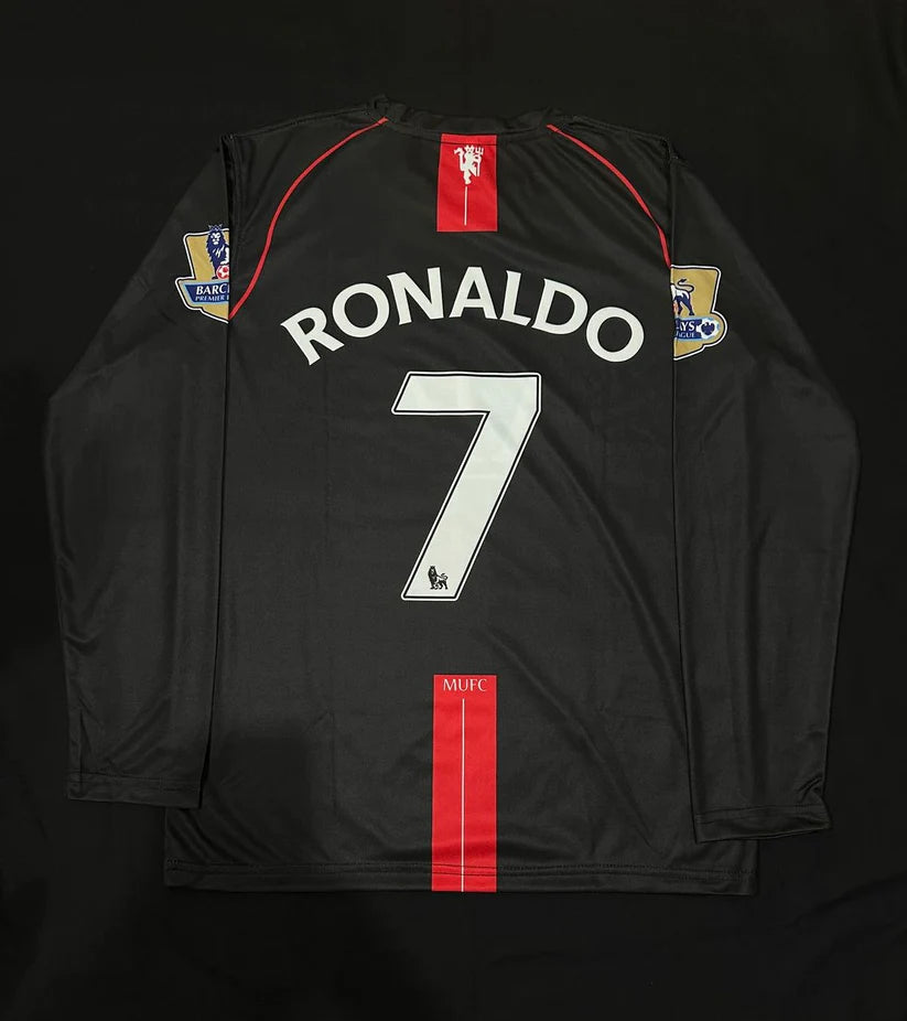 MAN UNITED 2007/08 RONALDO (long sleeve) T-shirt Black