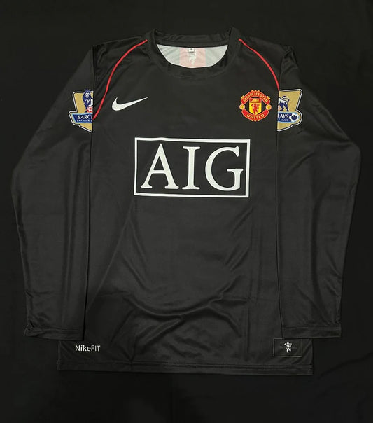 MAN UNITED 2007/08 RONALDO (long sleeve) T-shirt Black
